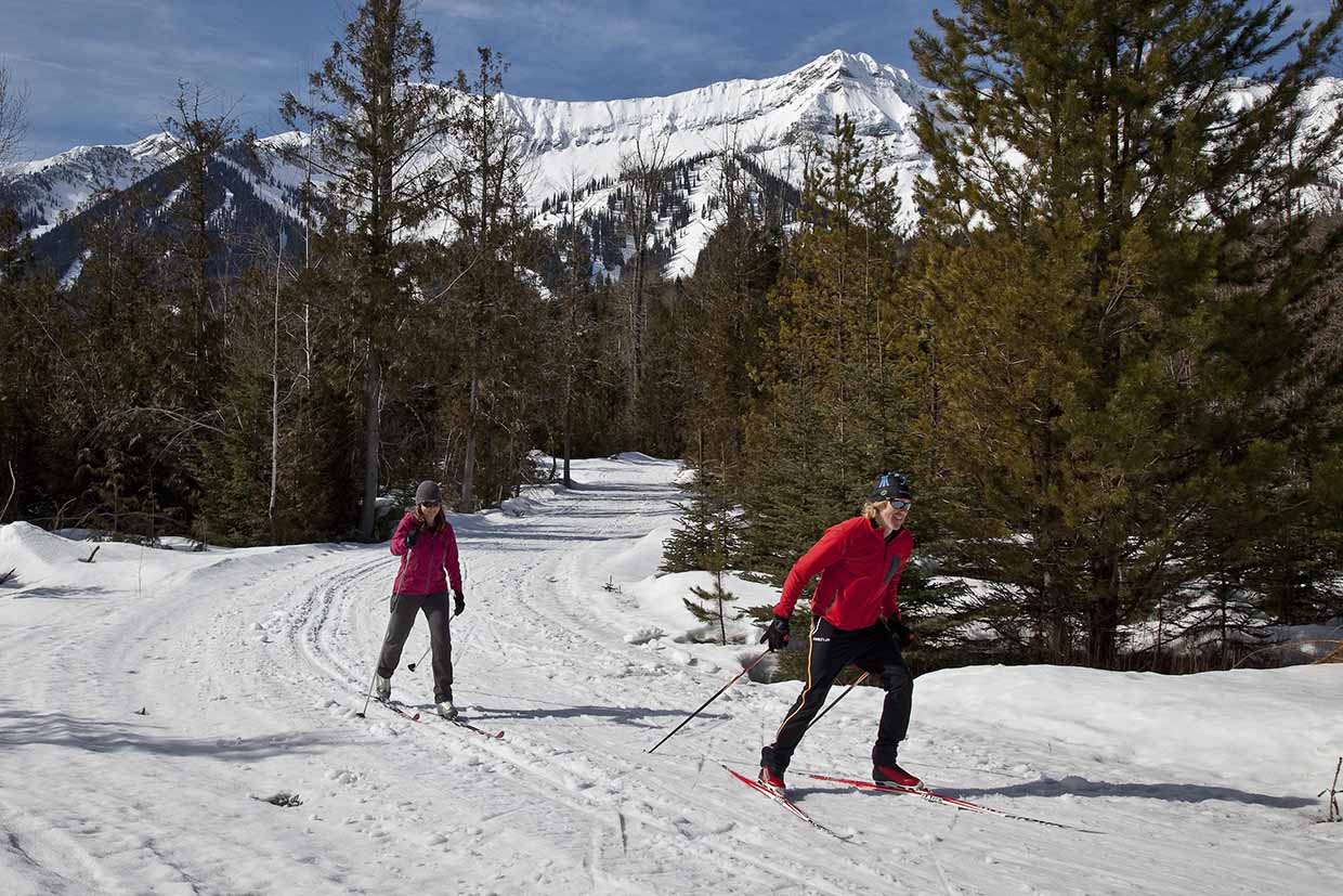 Elk Valley Nordic Centre offers both classic and skate ski trails 