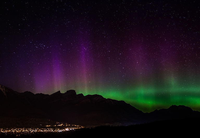 The Northern Lights are frequently visible on clear winter nights