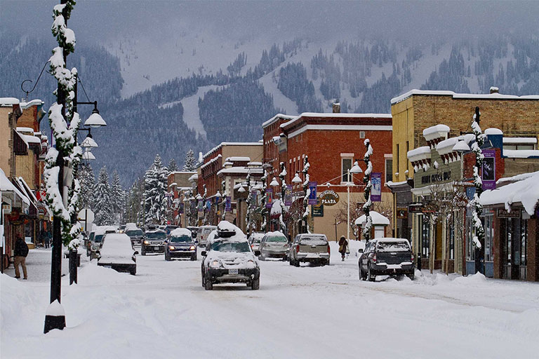 Snowy Day in Historic Downtown Fernie