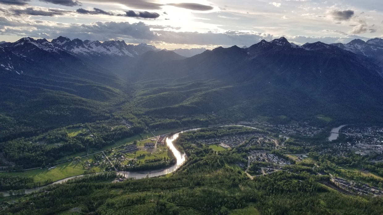 Aerial view of the Elk River Valley - Image: Destination BC/Toby Stier