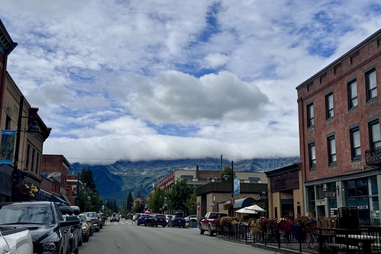 Looking South to the Lizard Range from Historic Downtown Fernie. Friday, August 8th, 2025.