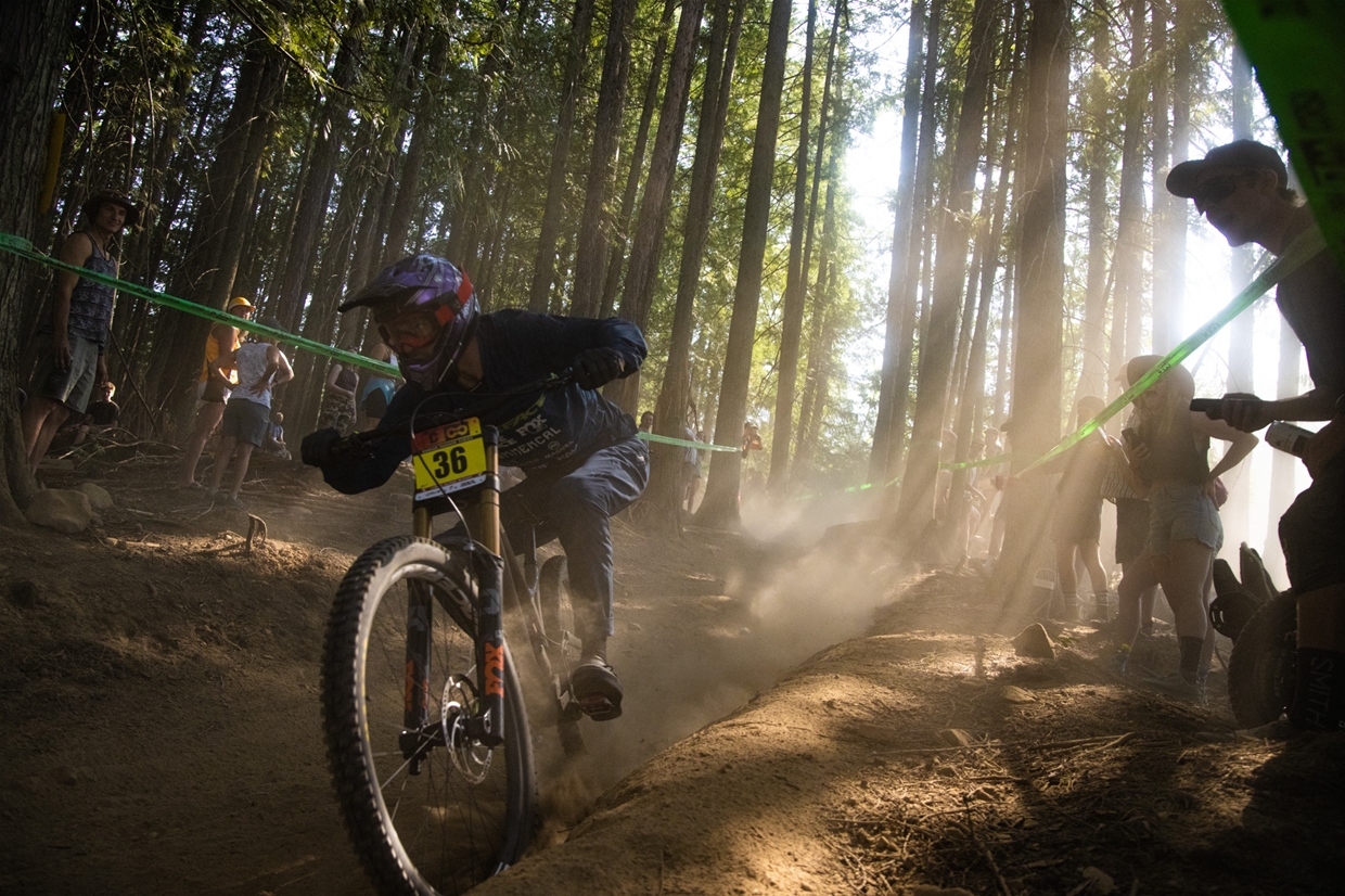 Steep and loose on the Canada Cup trail at Fernie Alpine Resort