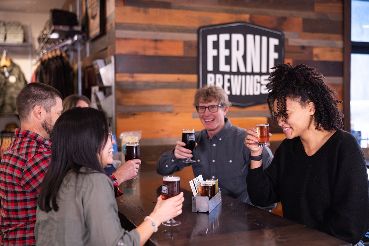 Apres at Fernie Brewing Company' tasting room