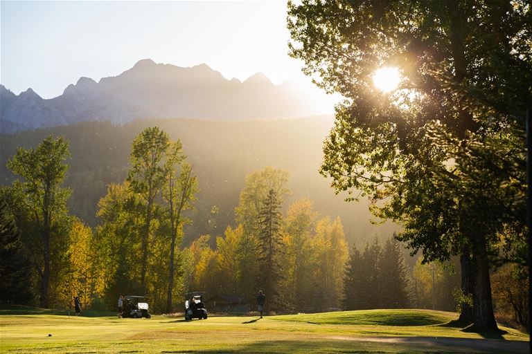 Fall colours over Fernie Golf Club