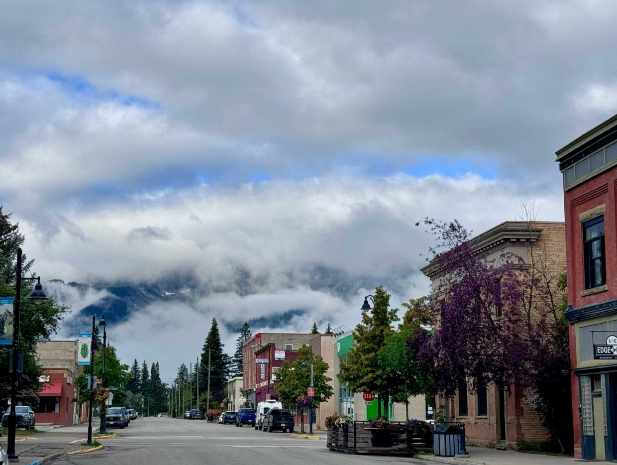 Fernie sky on July 23, 2025 at 8:45 am looking SW