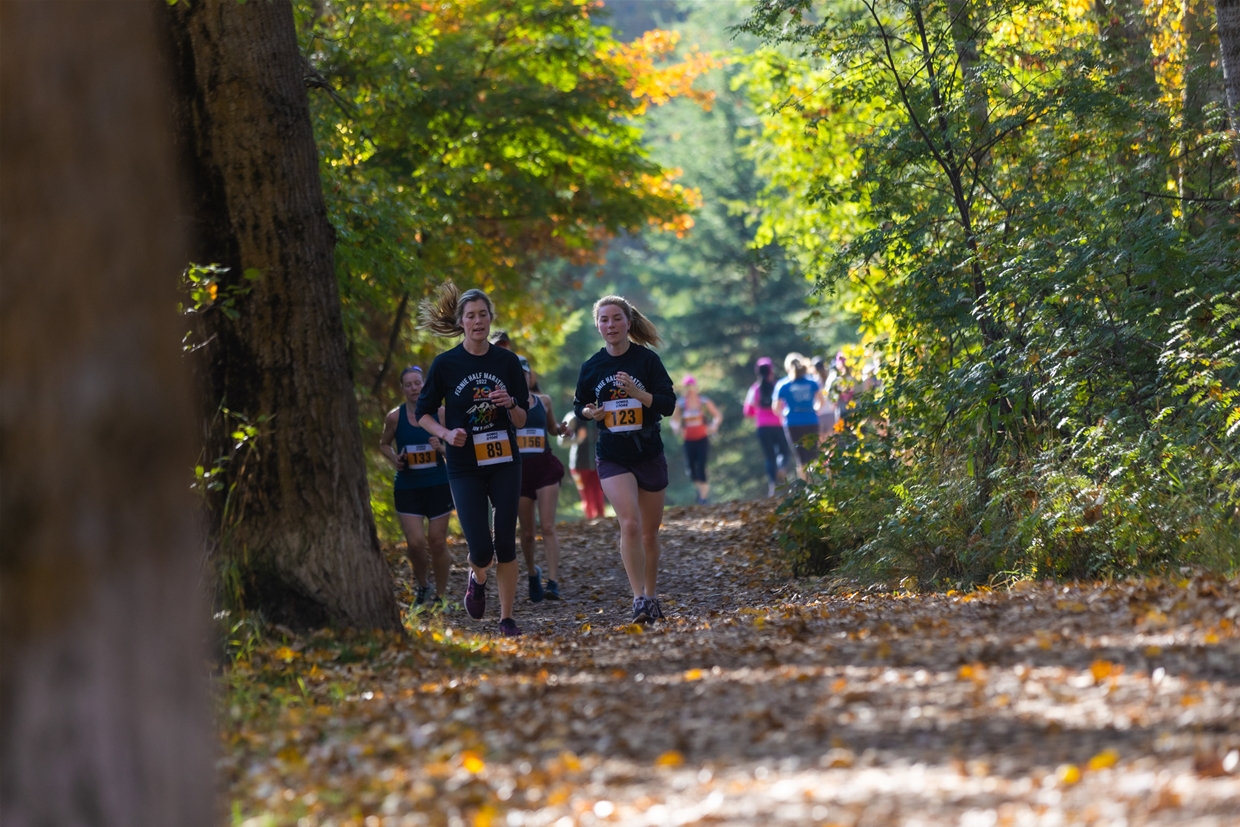 Fernie Half Marathon & 10k Relay takes places during Fernie's vibrant fall season