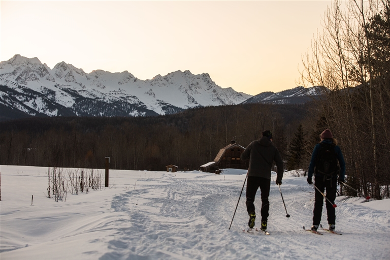 Cross-country skiing in Montane