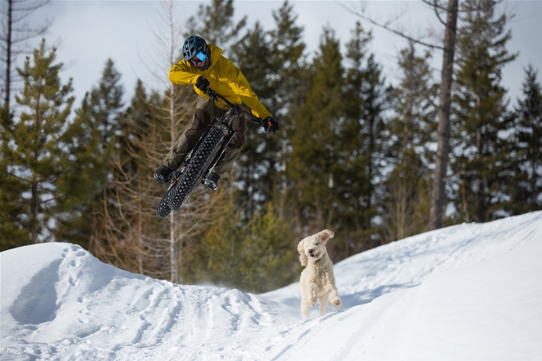 Fat Biking on Contra Trail Fat Biking on Contra Trail