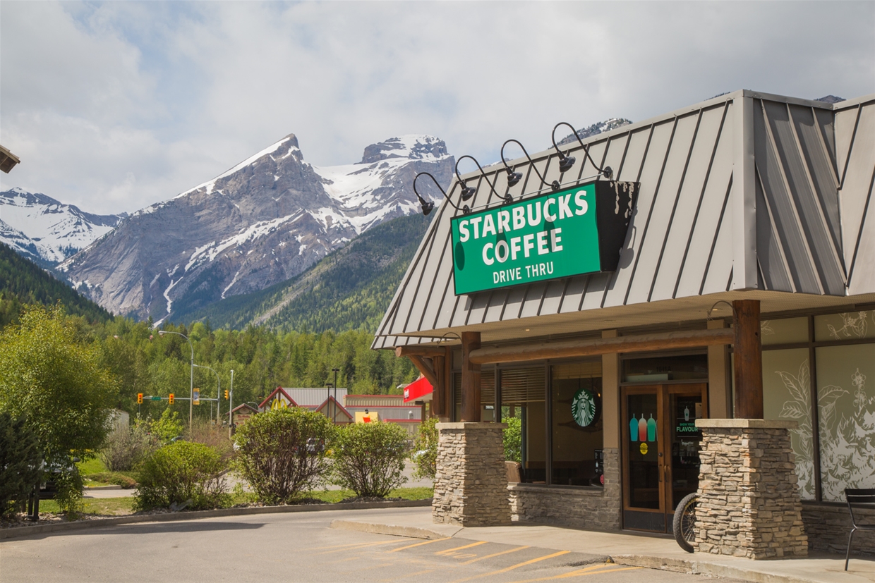 Possibly the most scenic Starbucks you will stop at
