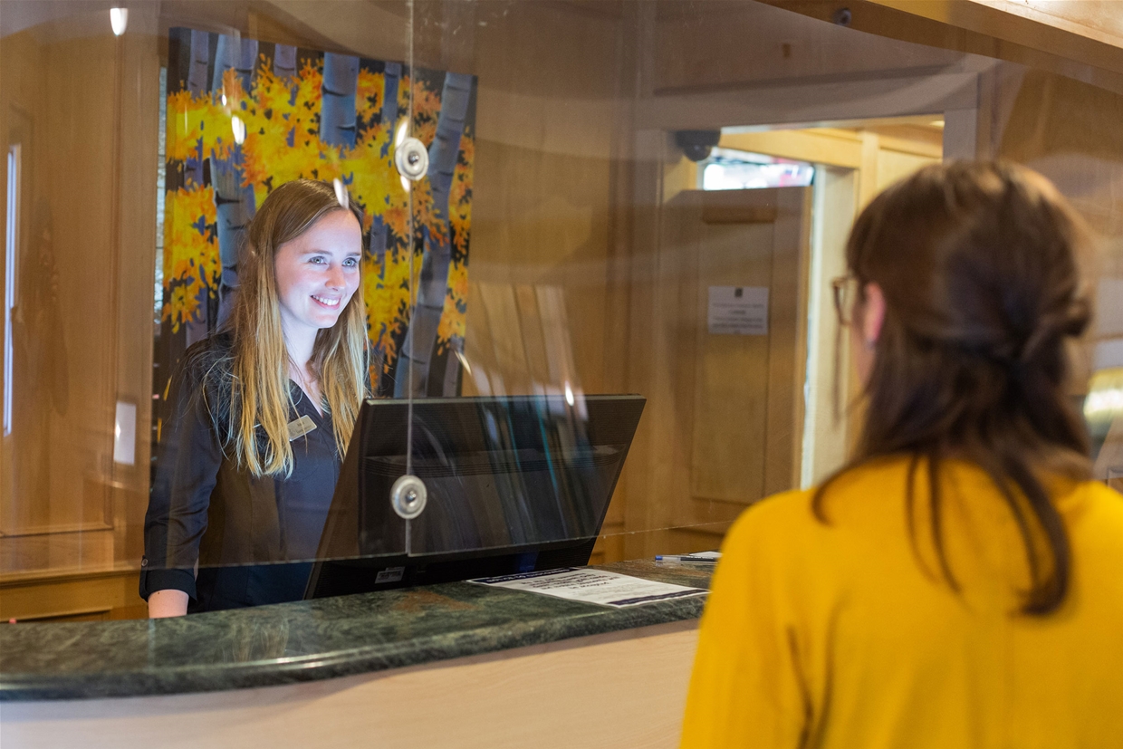 Checking in safely and with a smile